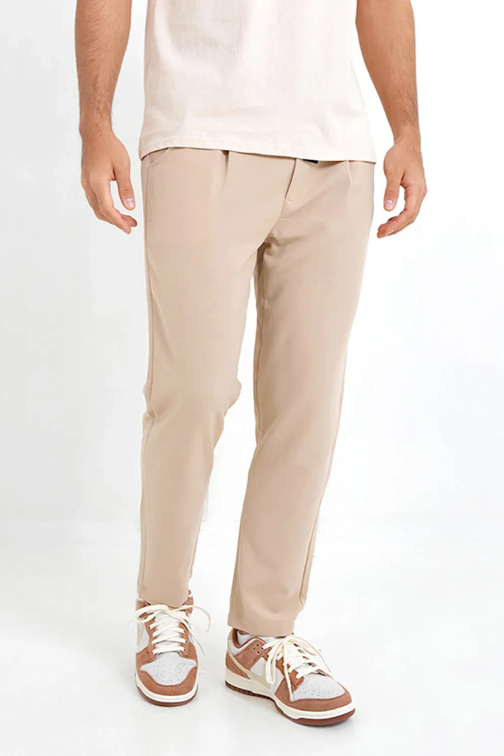 Homme Sixth June Pantalons | Pantalon Pince Ceinture Beige