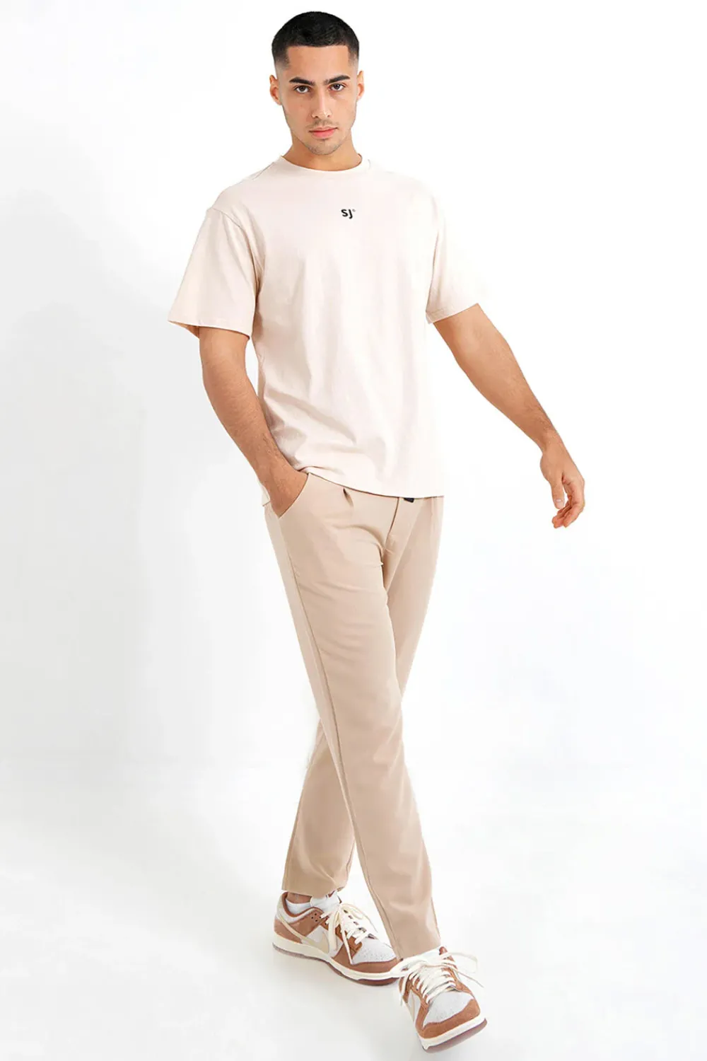 Homme Sixth June Pantalons | Pantalon Pince Ceinture Beige