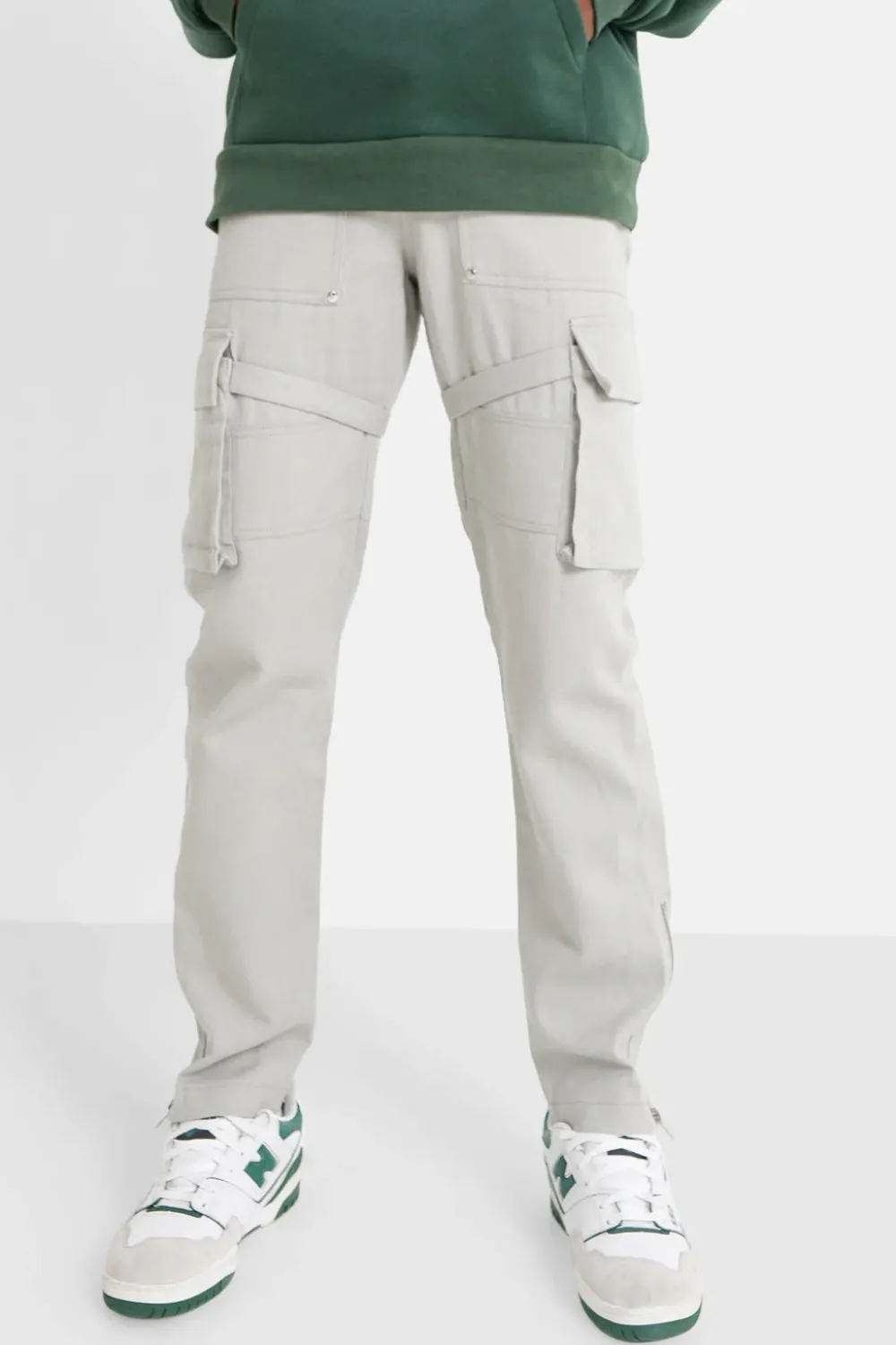 Homme Sixth June Pantalons | Pantalon Poches Cargo Gris