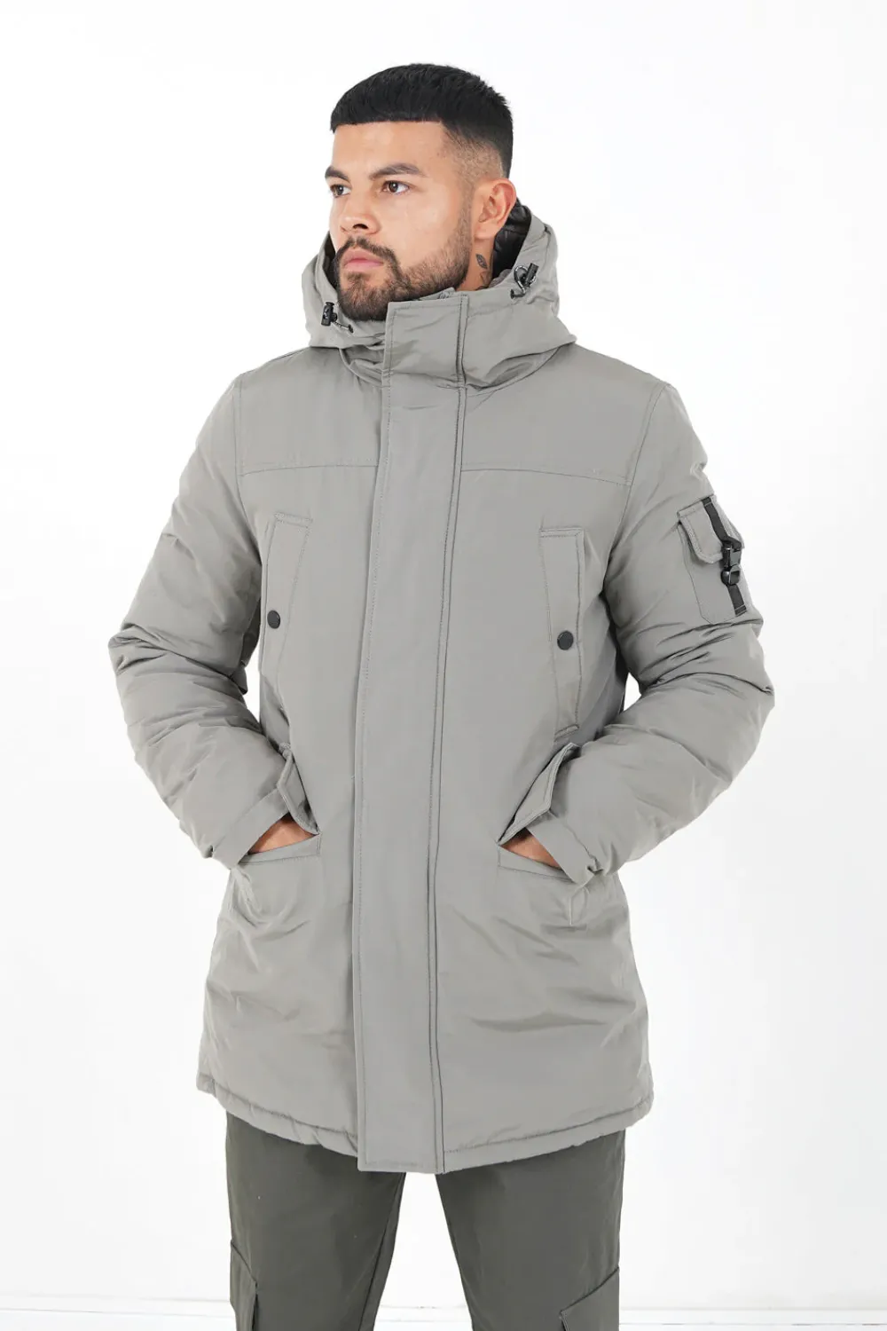 Homme Sixth June Manteaux | Parka Capuche Vert Kaki