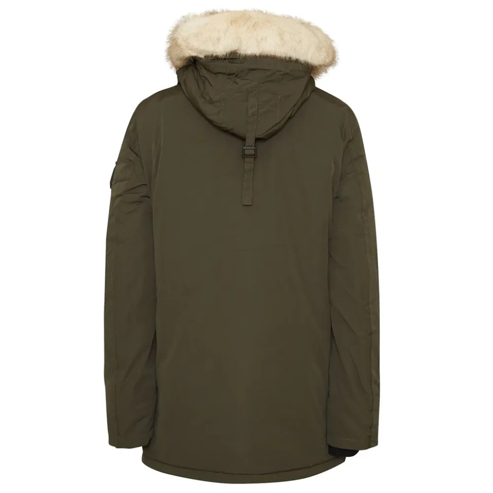 Homme Sixth June Manteaux | Parka Fourrure Deperlante Vert