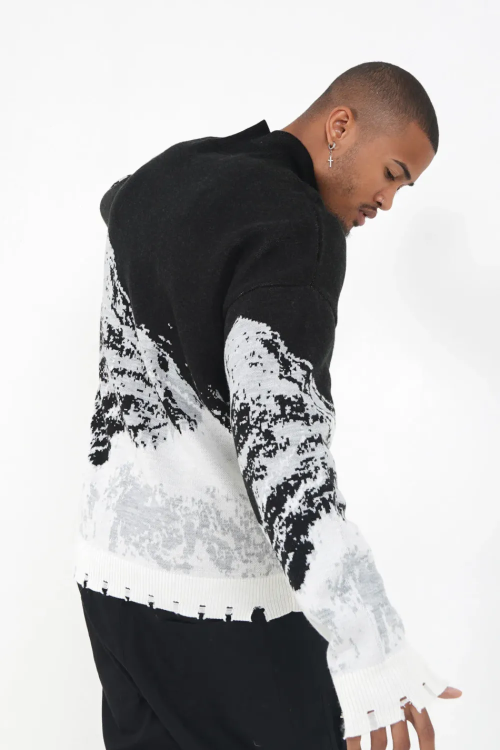 Homme Sixth June Sweats | Pull Imprime Montagne Noir