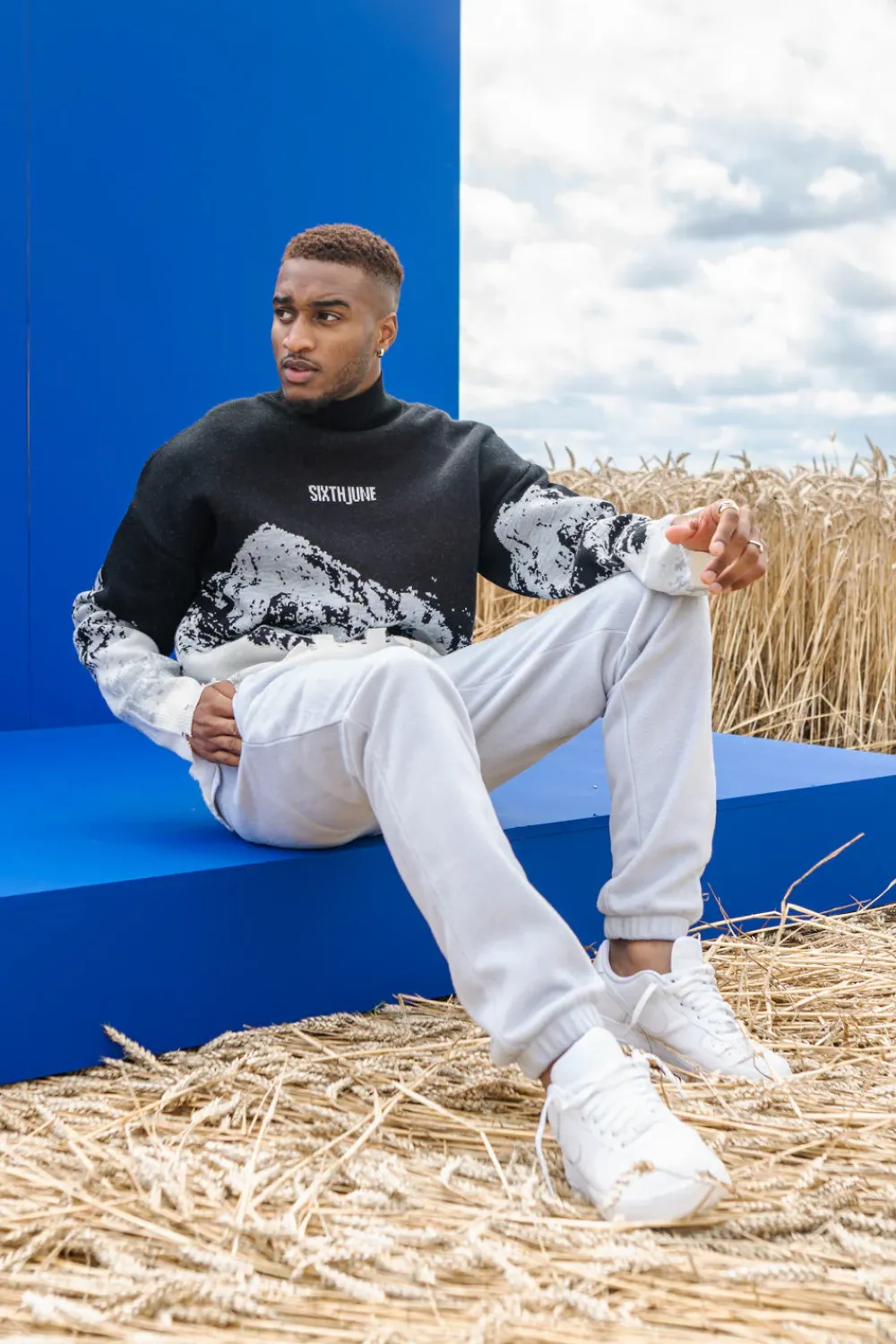 Homme Sixth June Sweats | Pull Imprime Montagne Noir