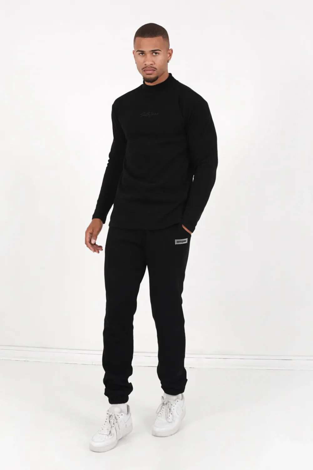 Homme Sixth June Sweats | Pull Maille Logo Signature Noir