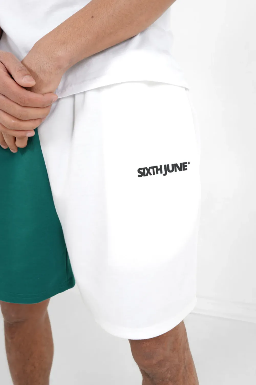 Homme Sixth June Shorts | Short Bicolore Logo Vert