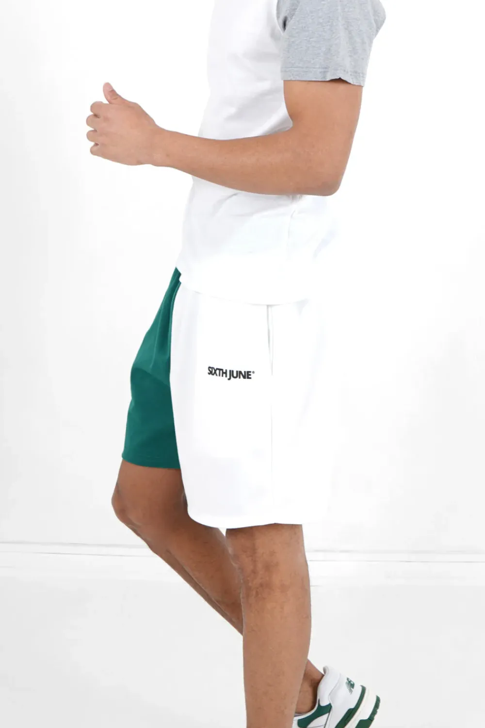 Homme Sixth June Shorts | Short Bicolore Logo Vert