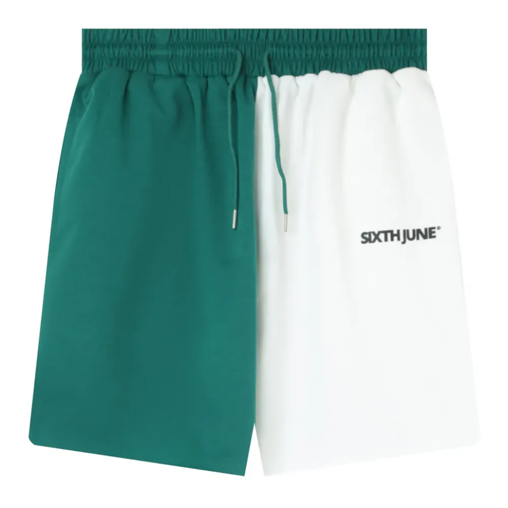 Homme Sixth June Shorts | Short Bicolore Logo Vert