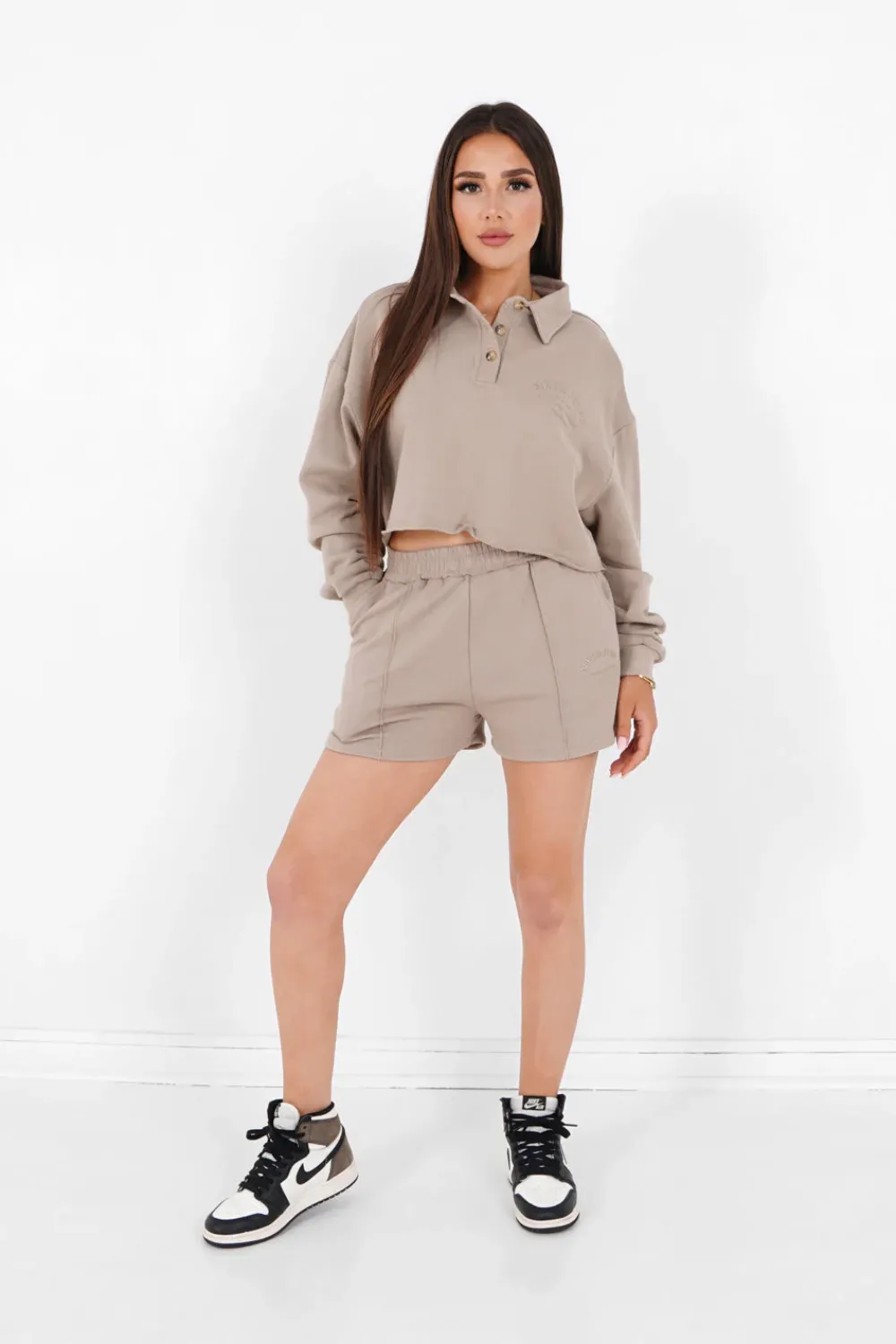 Femme Sixth June Shorts | Short Confort Logo Beige