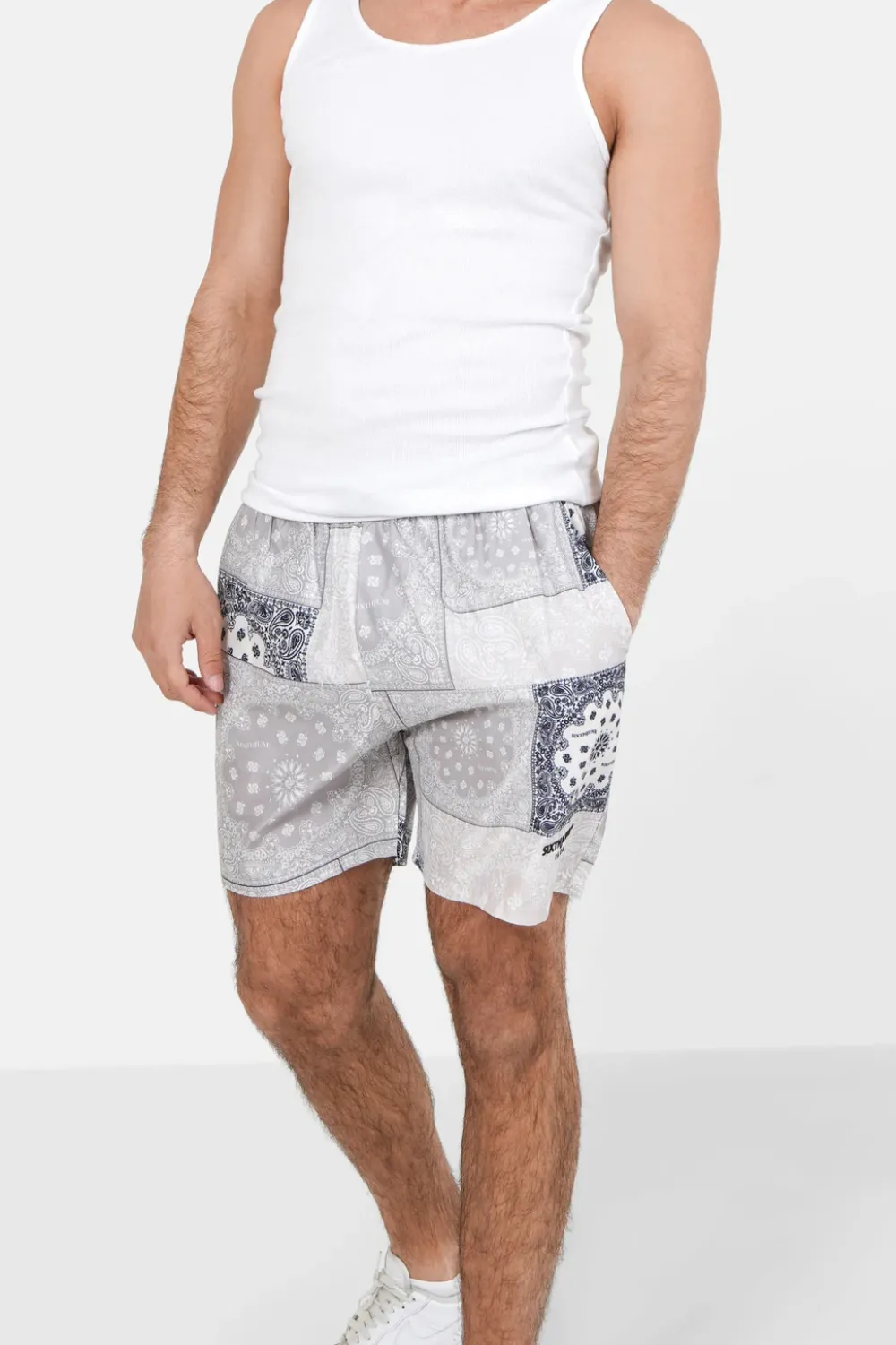 Homme Sixth June Shorts | Short De Bain Bandana Beige