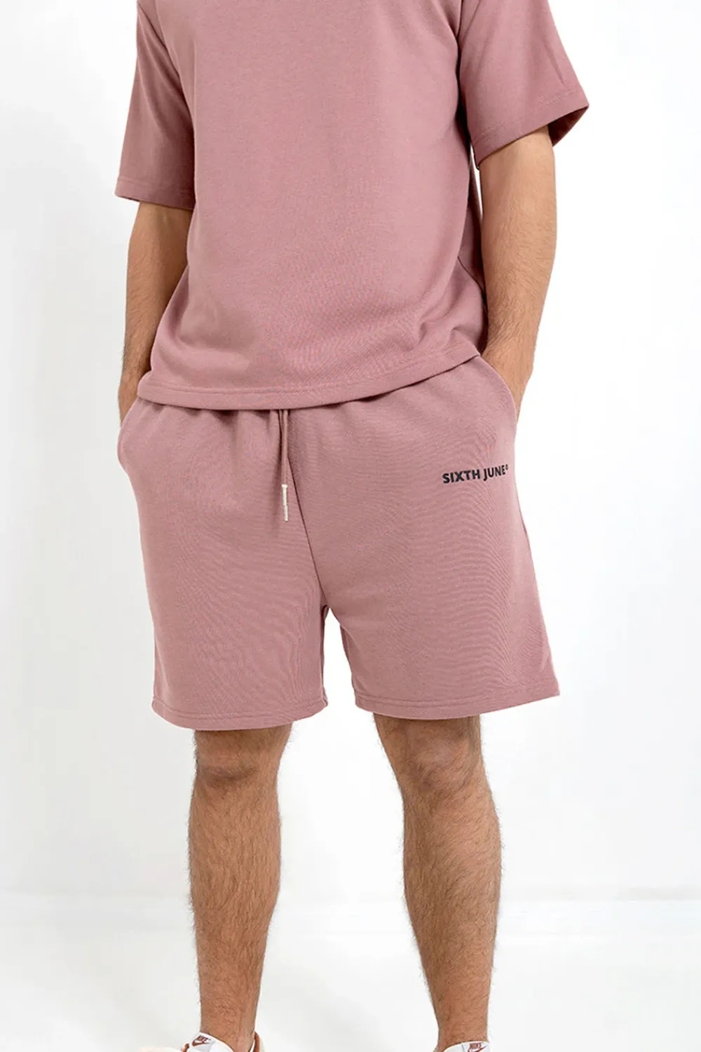 Homme Sixth June Shorts | Short Essential Logo Rose Fonce