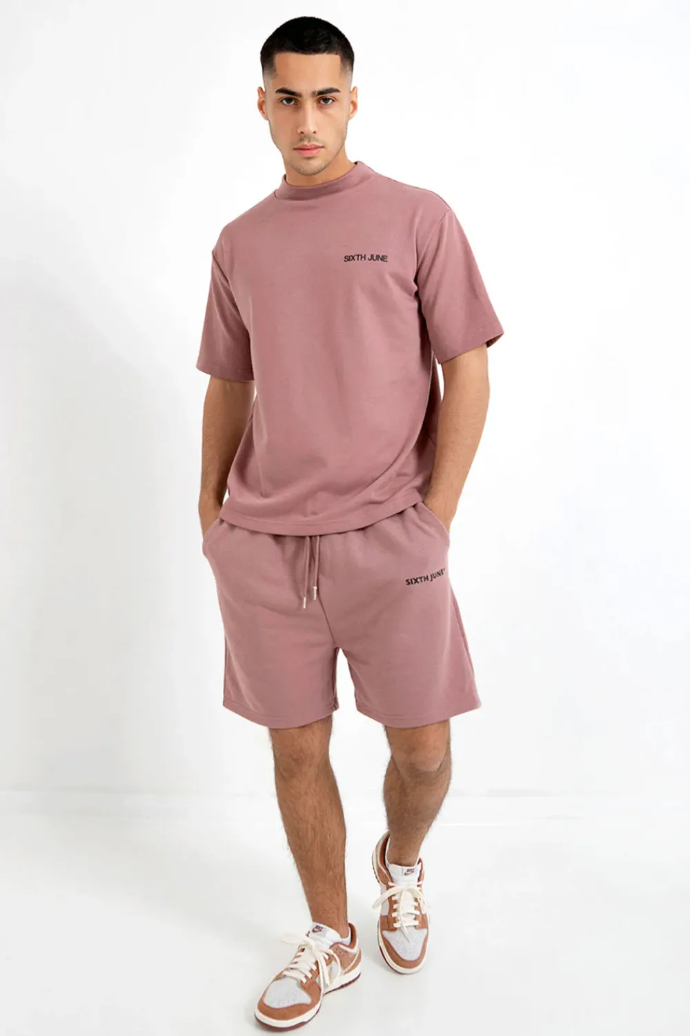 Homme Sixth June Shorts | Short Essential Logo Rose Fonce