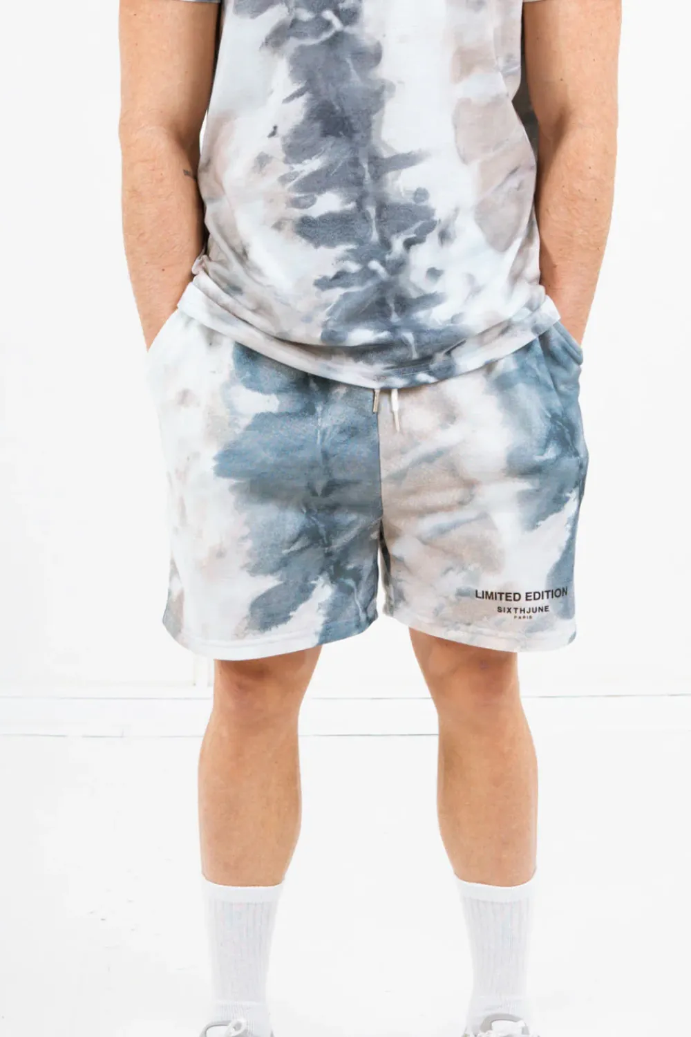 Homme Sixth June Shorts | Short Limited Edition Tie Dye Bleu Clair