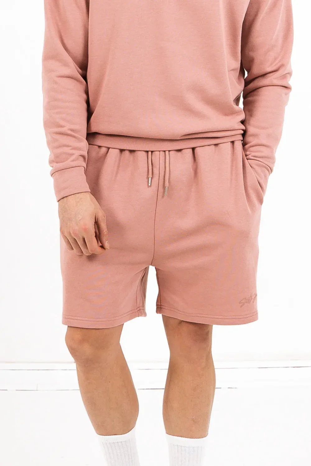 Homme Sixth June Shorts | Short Logo Signature Rose Fonce