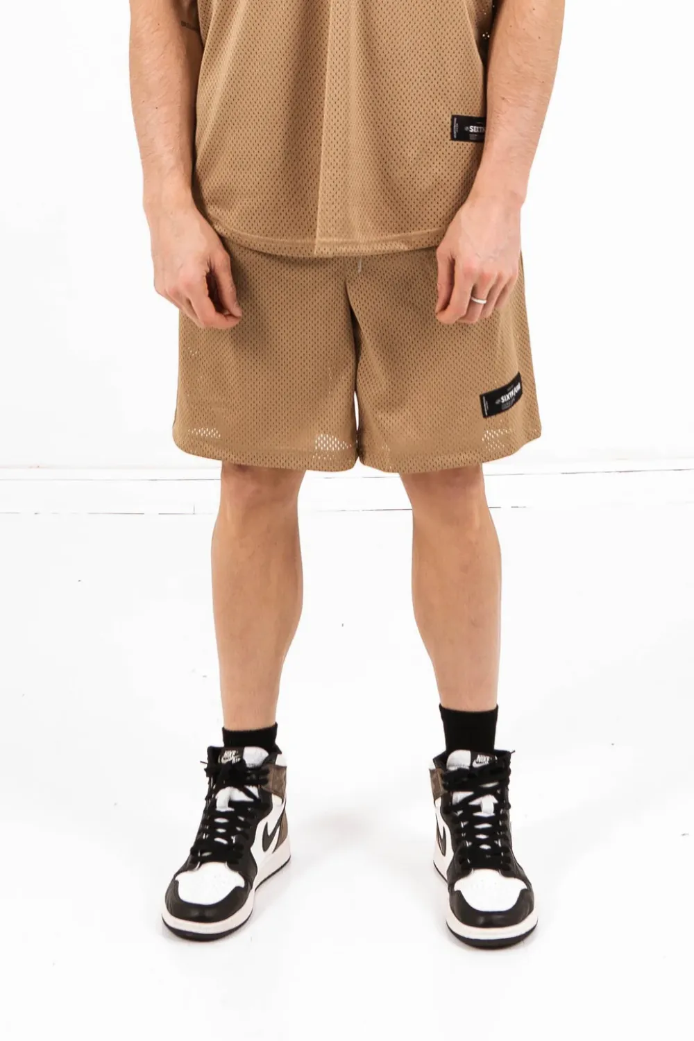 Homme Sixth June Shorts | Short Mesh Logo Beige