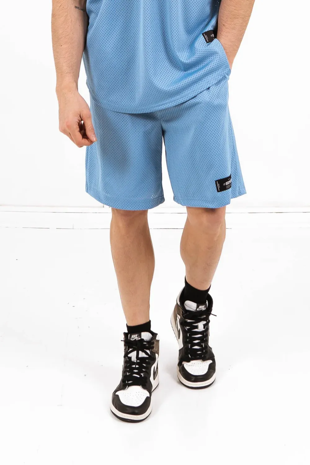 Homme Sixth June Shorts | Short Mesh Logo Bleu