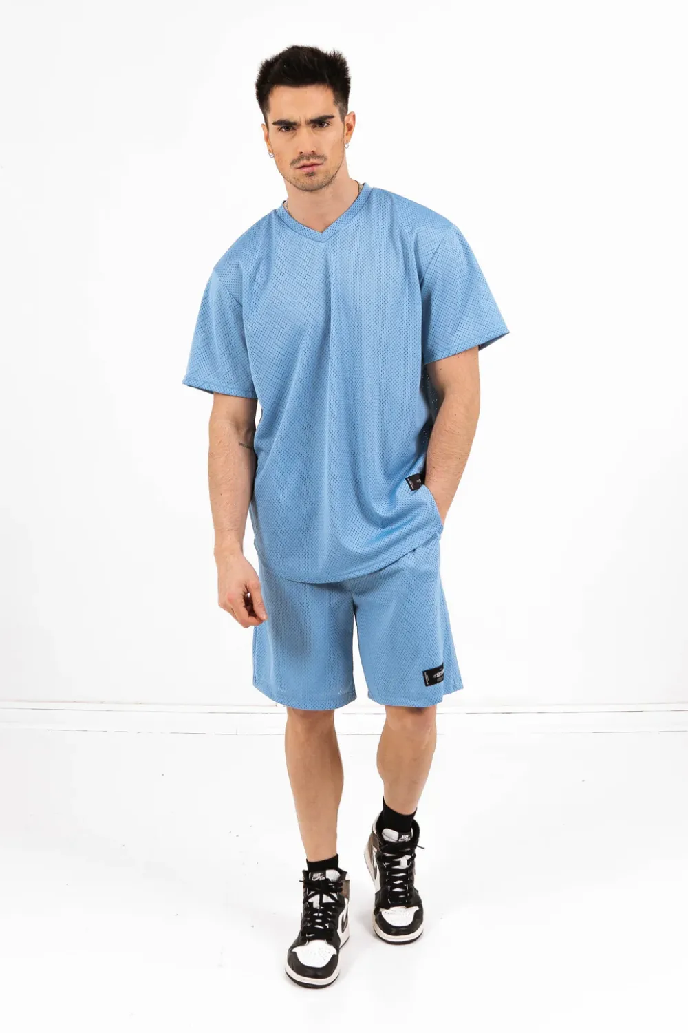 Homme Sixth June Shorts | Short Mesh Logo Bleu