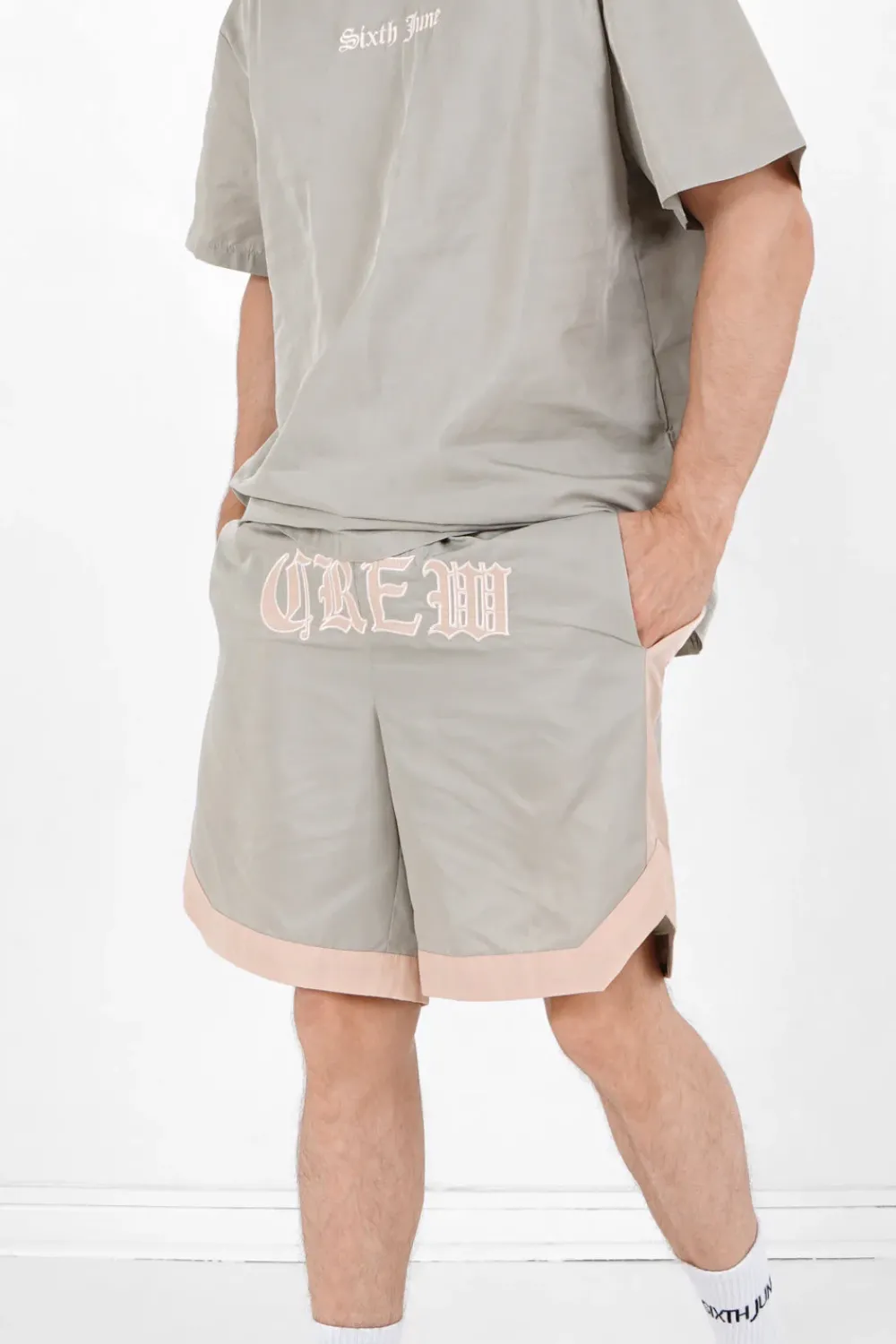 Homme Sixth June Shorts | Short Oversize Gothique Vert Clair