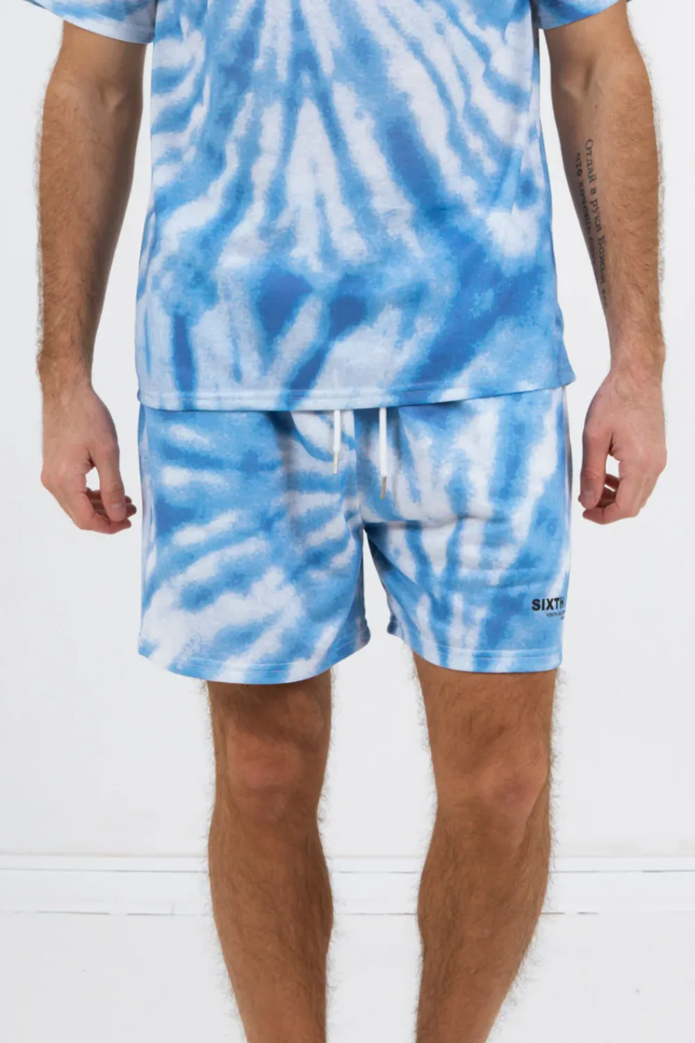 Homme Sixth June Shorts | Short Tie Dye Logo Bleu