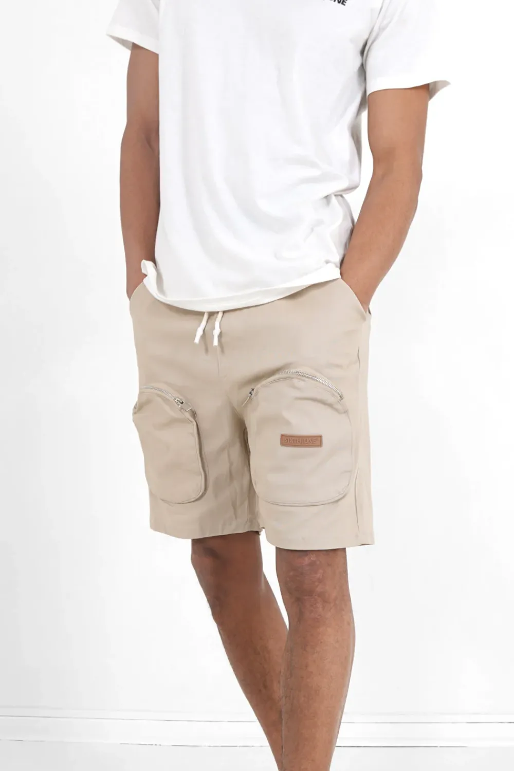 Homme Sixth June Shorts | Short Utilitaire Poches Beige