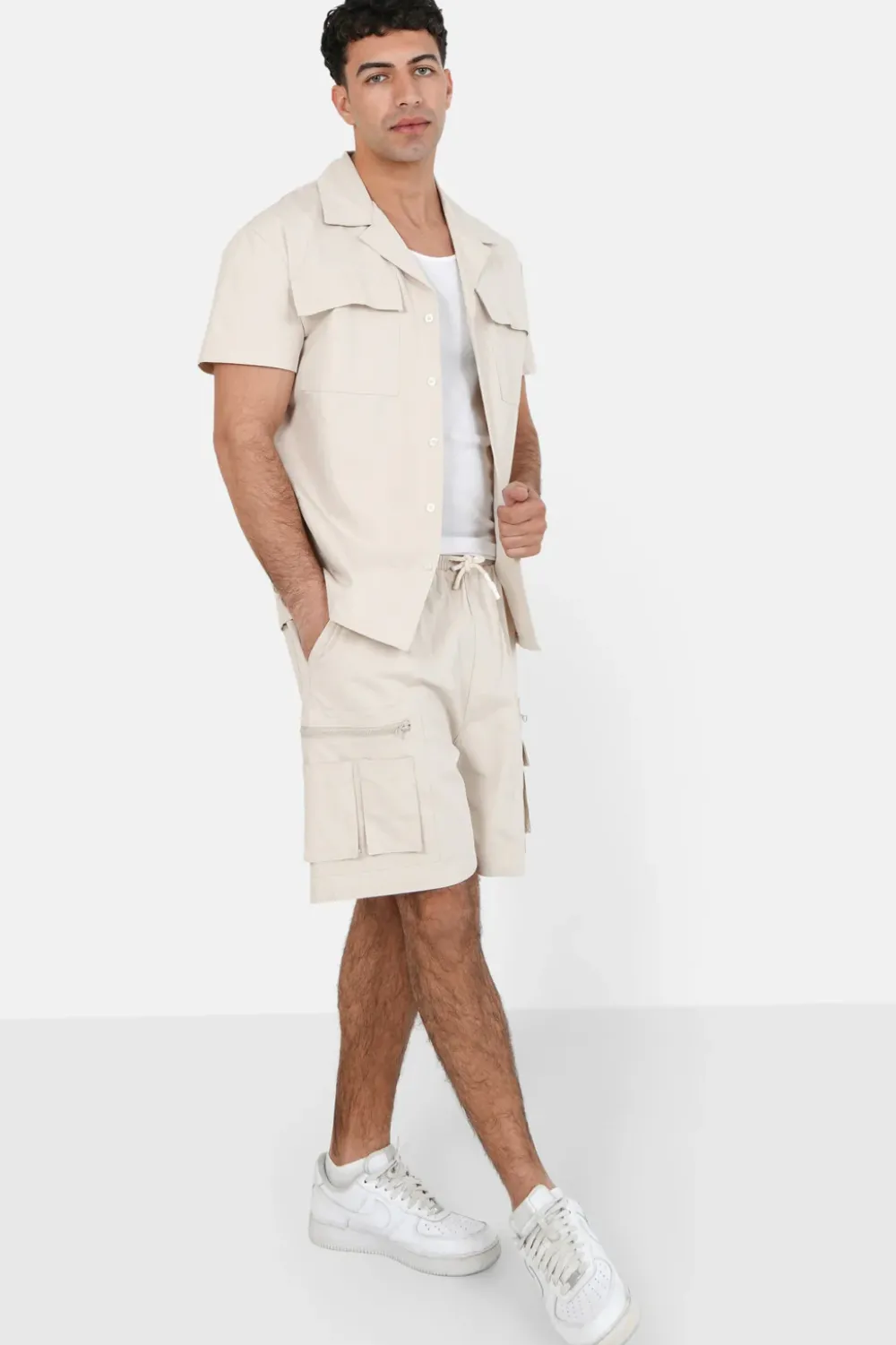 Homme Sixth June Shorts | Short Utilitaire Poches Beige