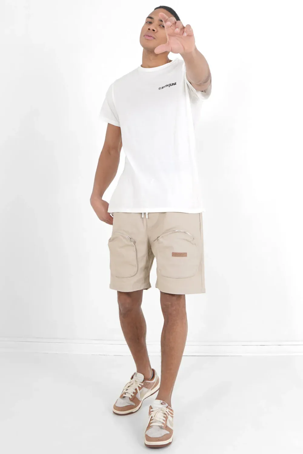 Homme Sixth June Shorts | Short Utilitaire Poches Beige