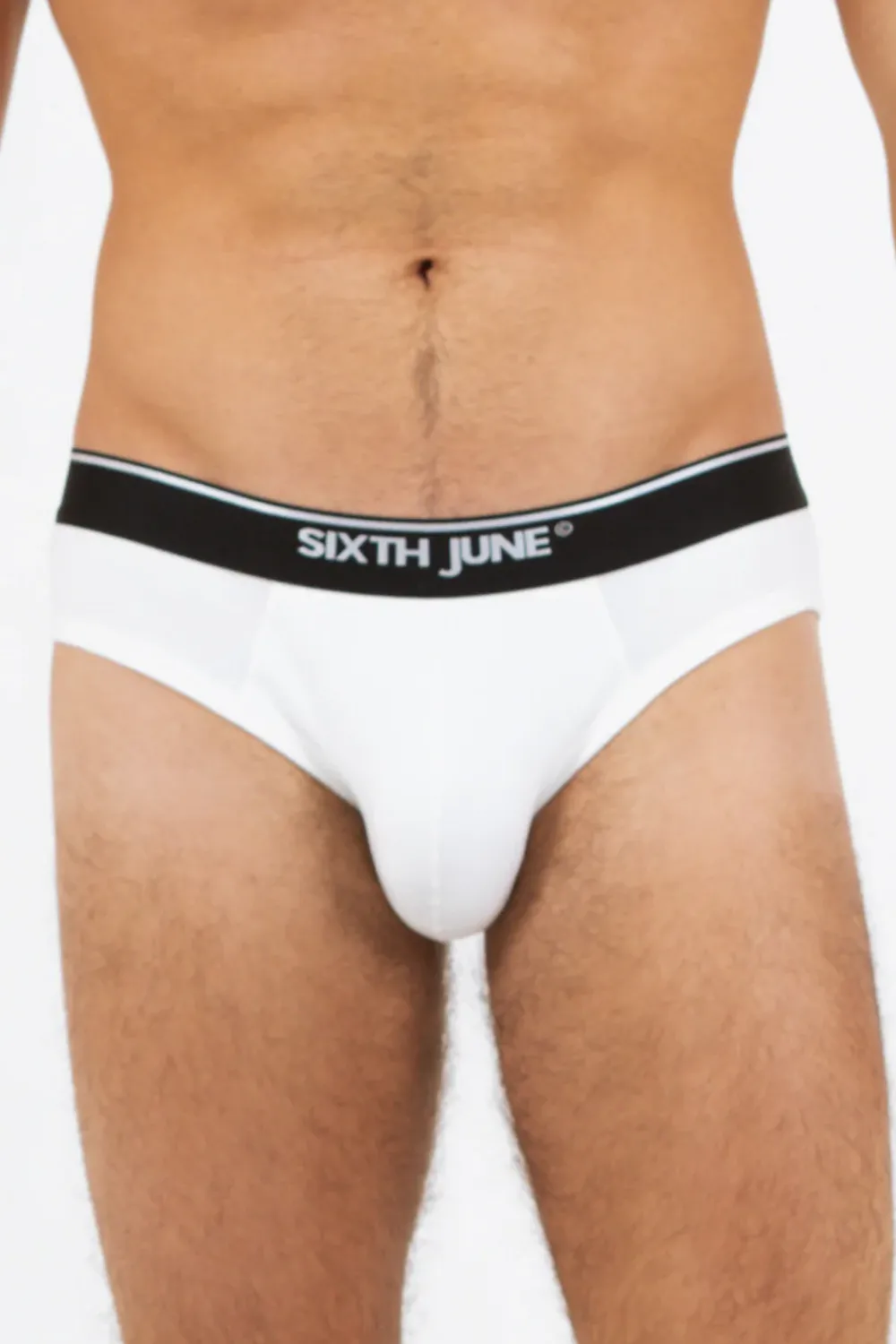 Homme Sixth June Sous Vêtements | Slip Uni Bande Blanc Casse