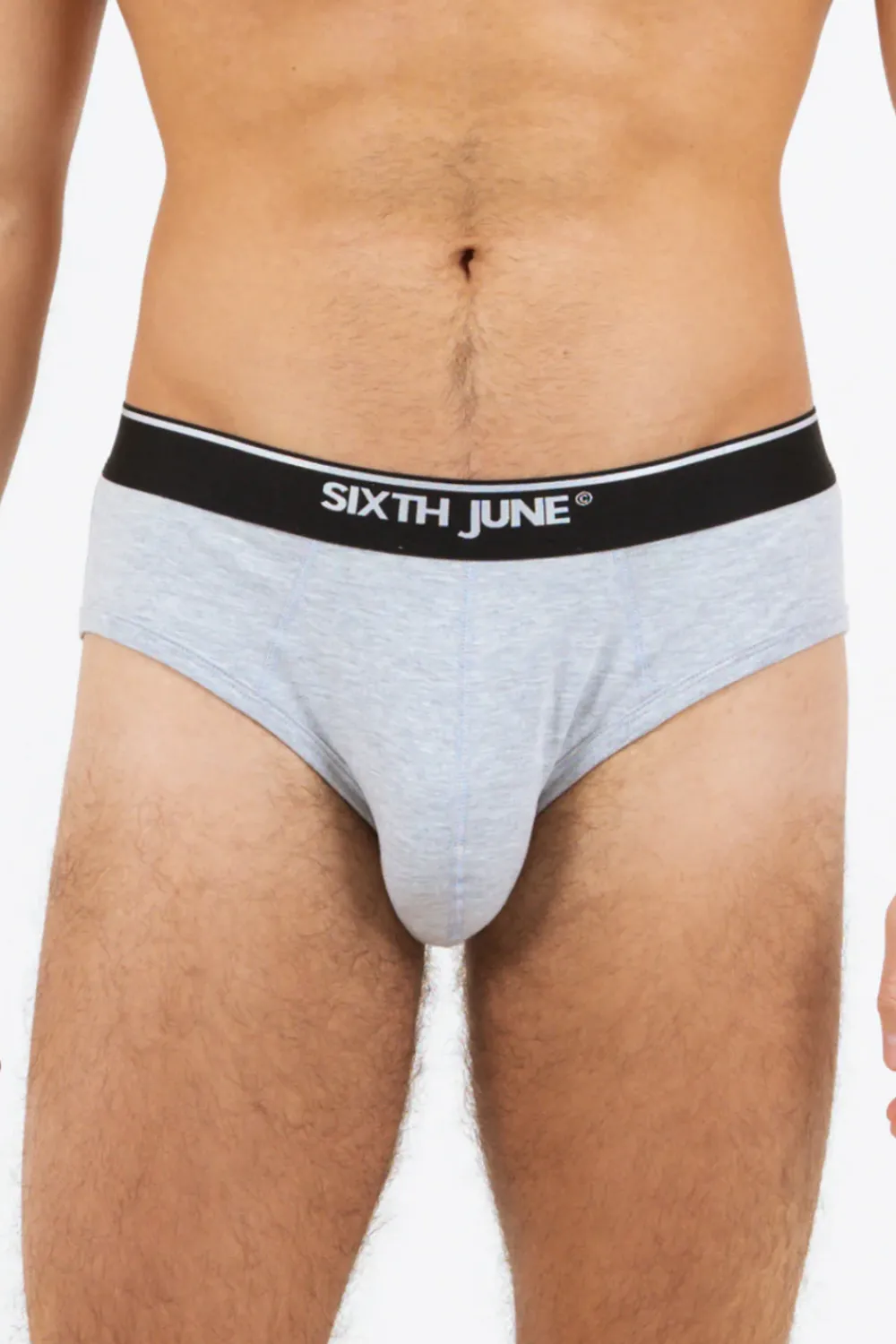 Homme Sixth June Sous Vêtements | Slip Uni Bande Gris