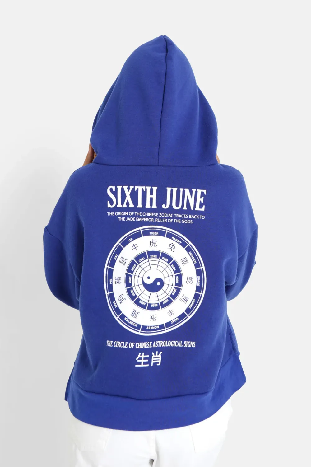 Femme Sixth June Sweats | Sweat Capuche Astrologie Chinese Bleu Fonce