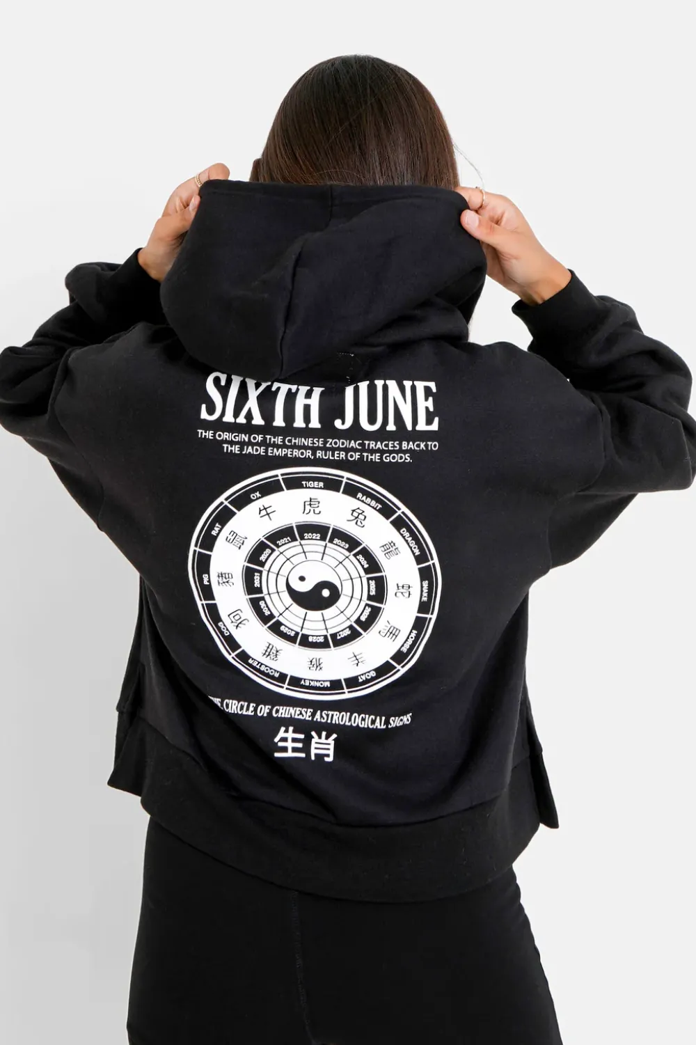 Femme Sixth June Sweats | Sweat Capuche Astrologie Chinese Noir