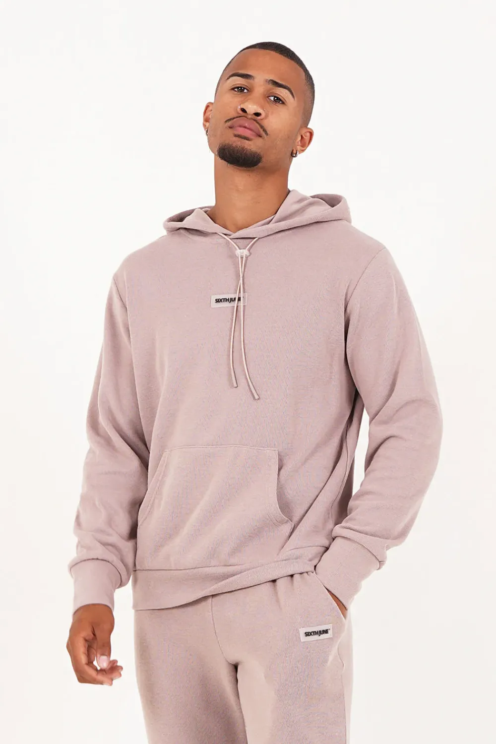 Homme Sixth June Sweats | Sweat Capuche Cotele Cordon Beige