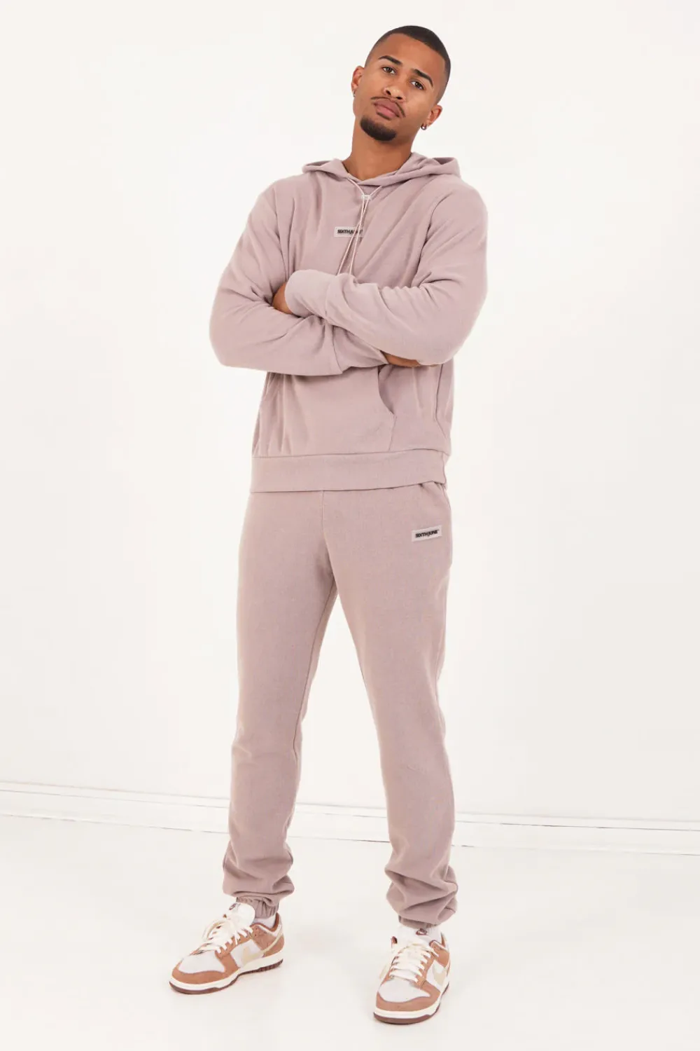 Homme Sixth June Sweats | Sweat Capuche Cotele Cordon Beige