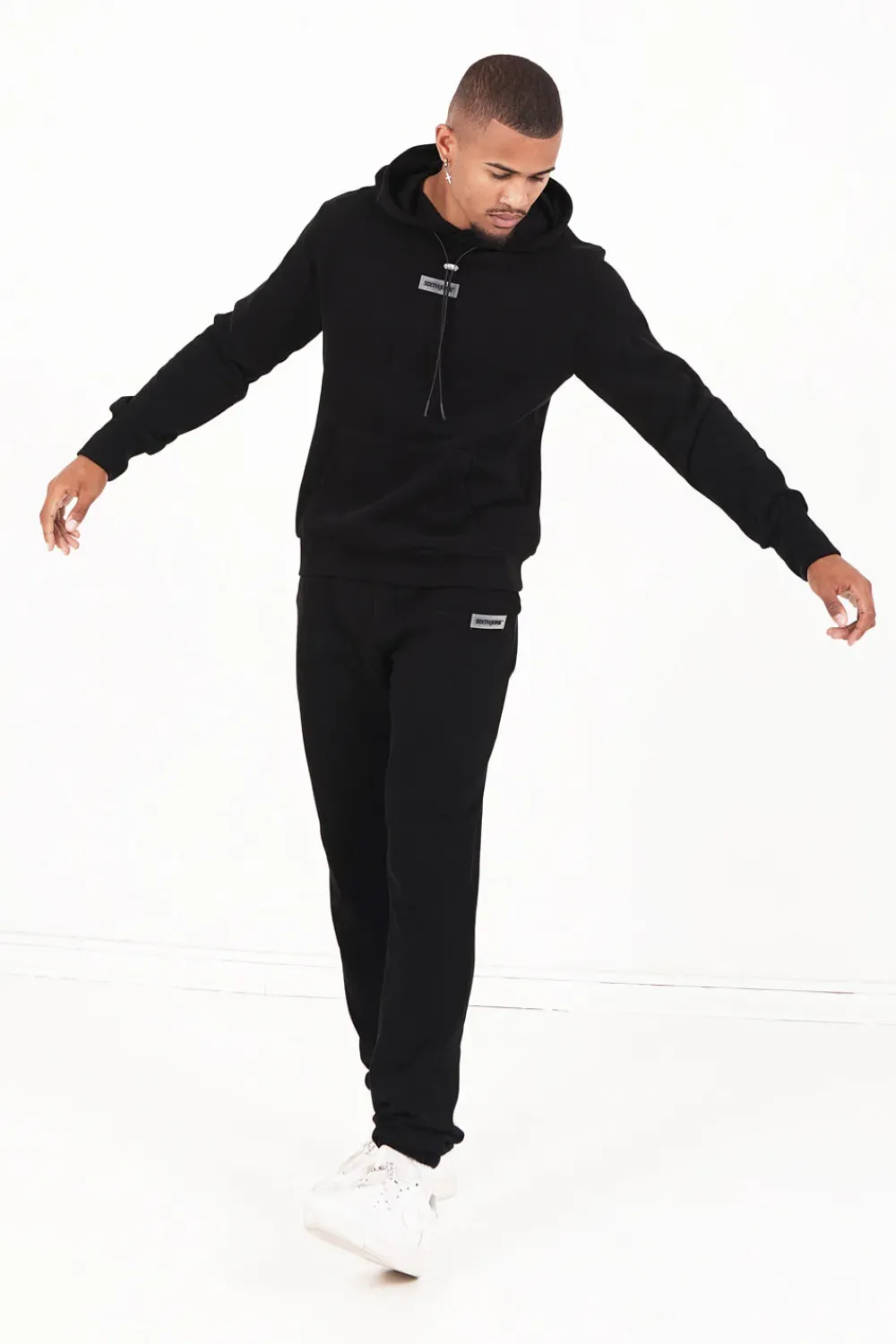 Homme Sixth June Sweats | Sweat Capuche Cotele Cordon Noir