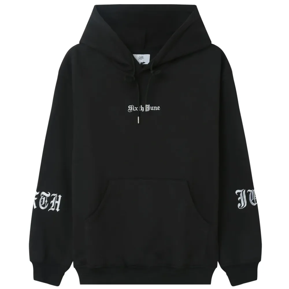 Homme Sixth June Sweats | Sweat Capuche Crew Molletonne Noir