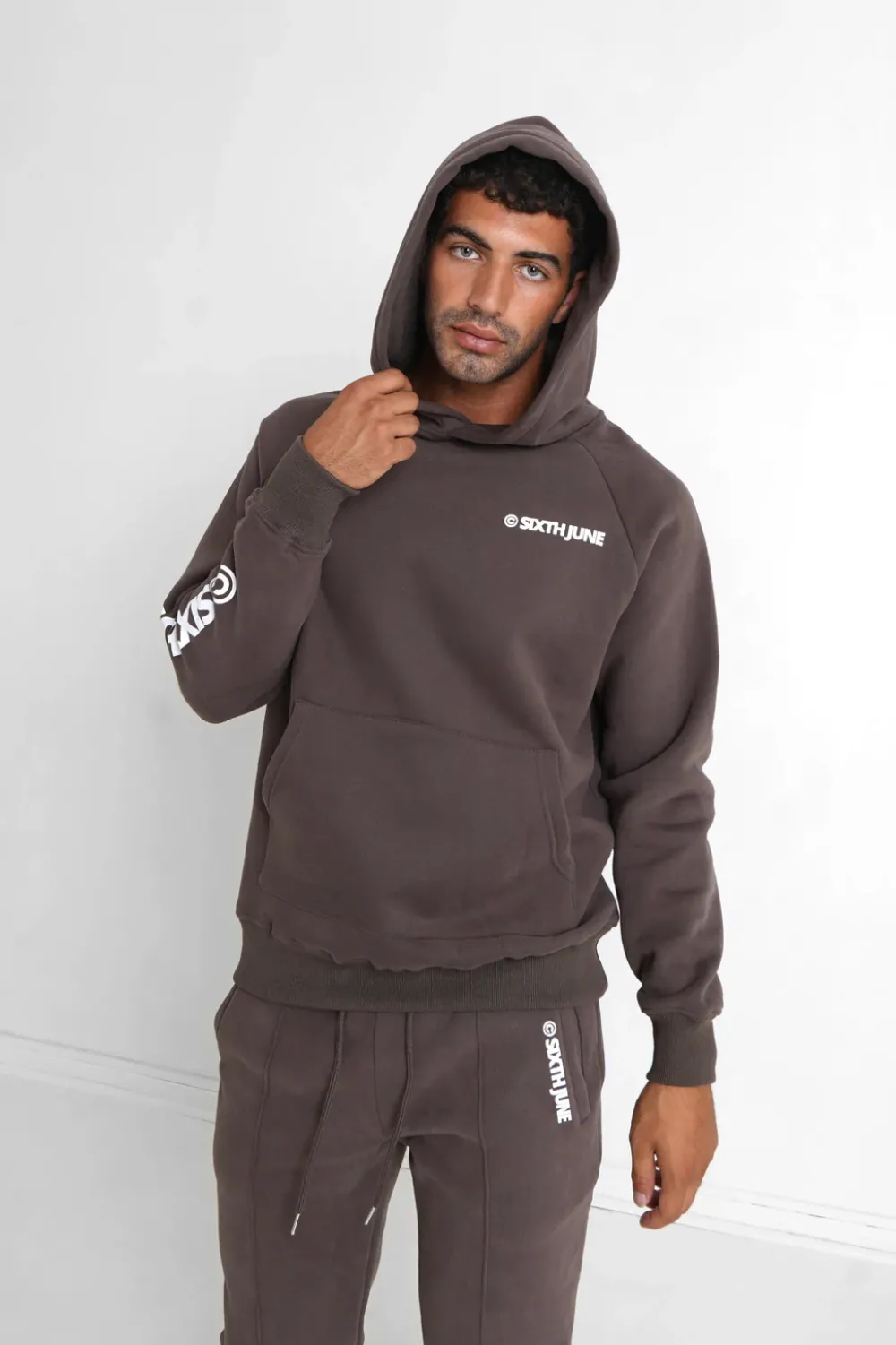 Homme Sixth June Sweats | Sweat Capuche Molletonne Marron