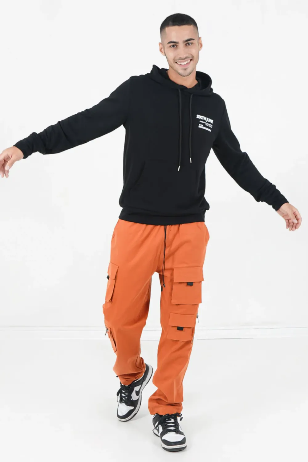 Homme Sixth June Sweats | Sweat Capuche Palm Fire Noir