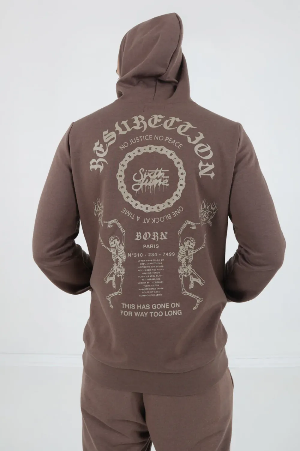 Homme Sixth June Sweats | Sweat Capuche Resurrection Marron