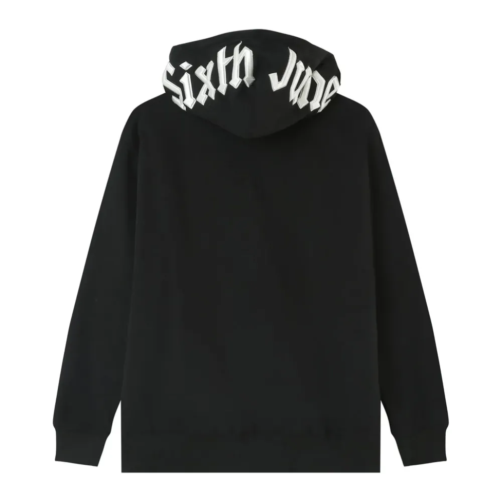 Homme Sixth June Sweats | Sweat Logo Gothique Capuche Noir