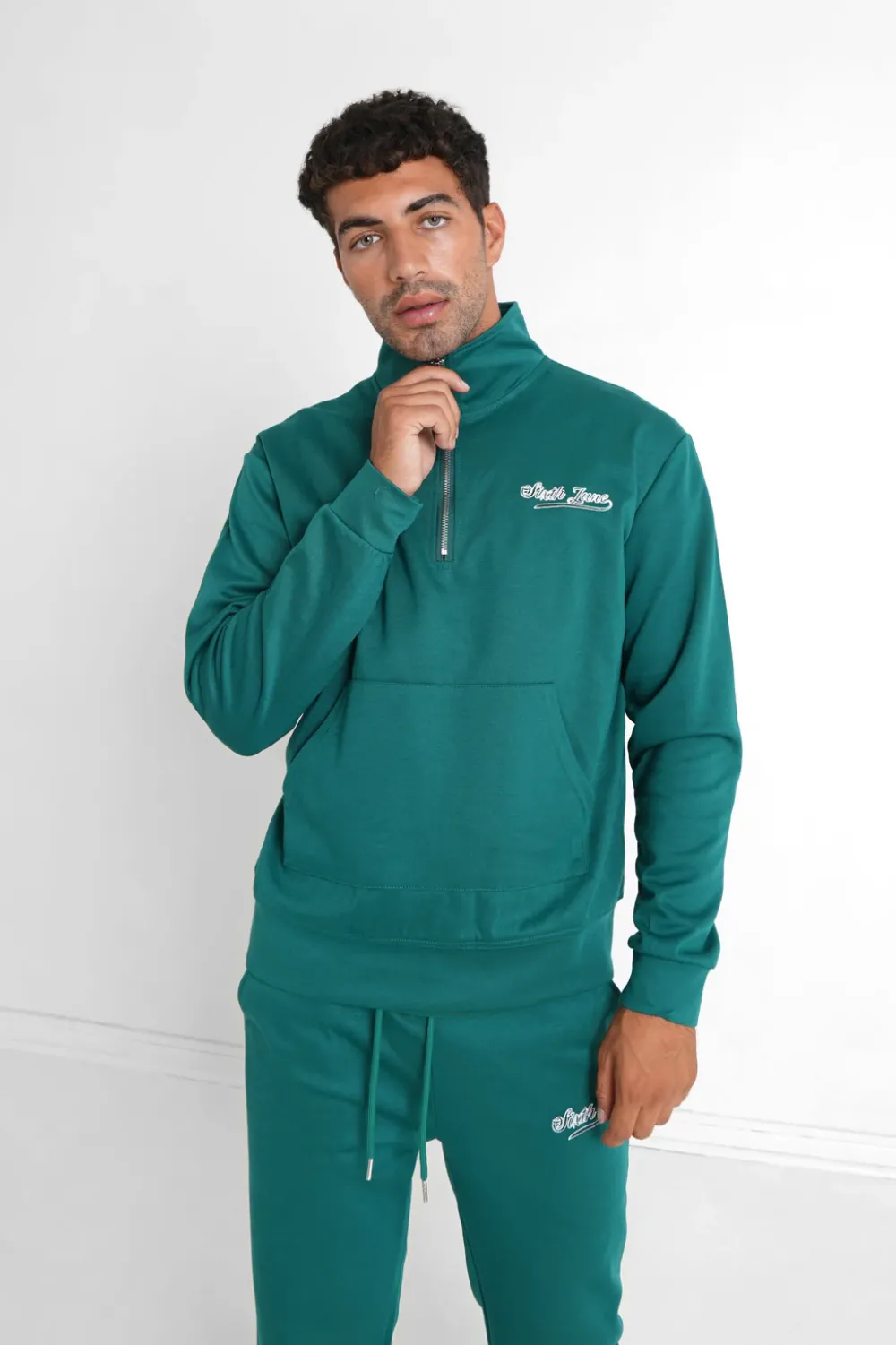 Homme Sixth June Sweats | Sweatshirt Retro Logo Vert Fonce