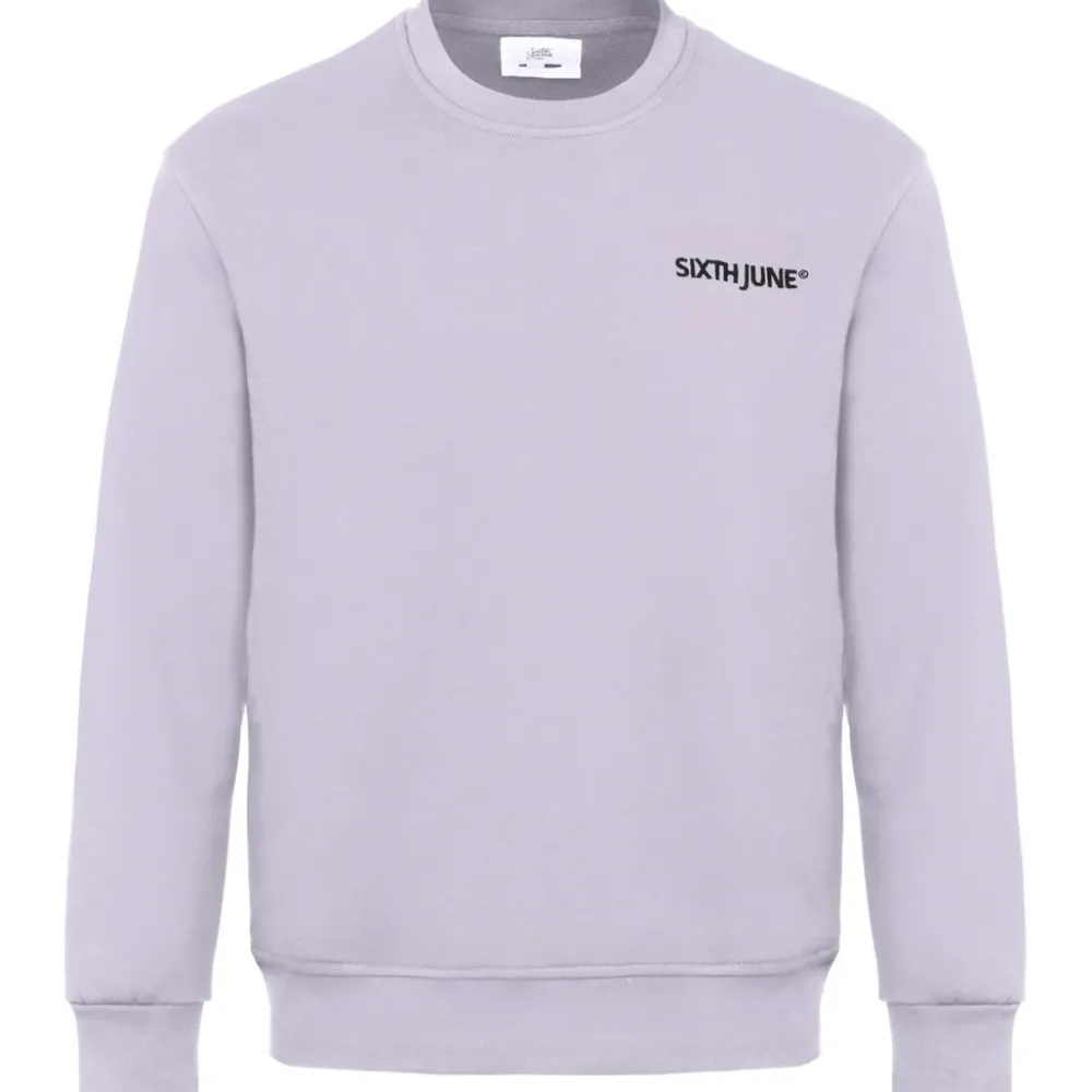 Homme Sixth June Sweats | Sweatshirt Soft Logo Brode Violet