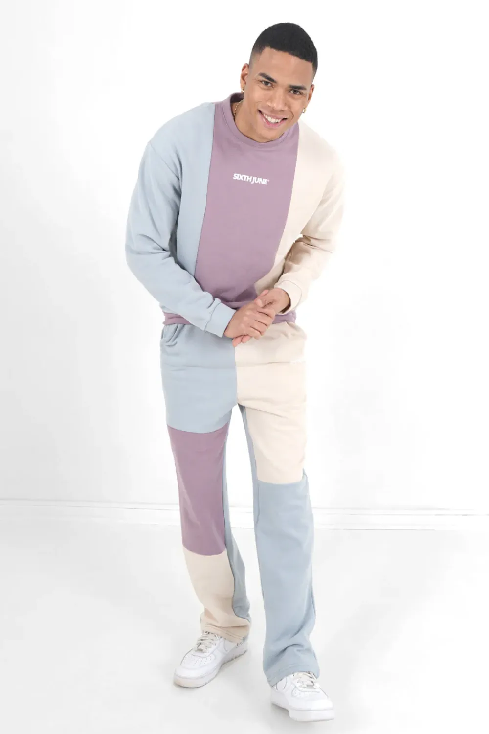 Homme Sixth June Sweats | Sweatshirt Tricolore Logo Multicolore