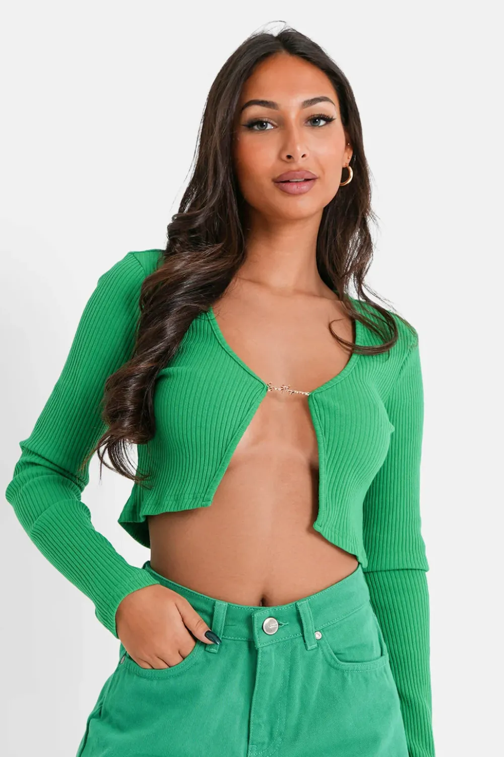 Femme Sixth June Hauts | Top Court Ouverture Bijou Devant Vert