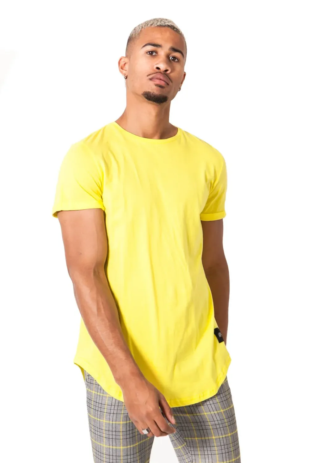 Homme Sixth June Hauts | T-Shirt Bas Arrondi Jaune