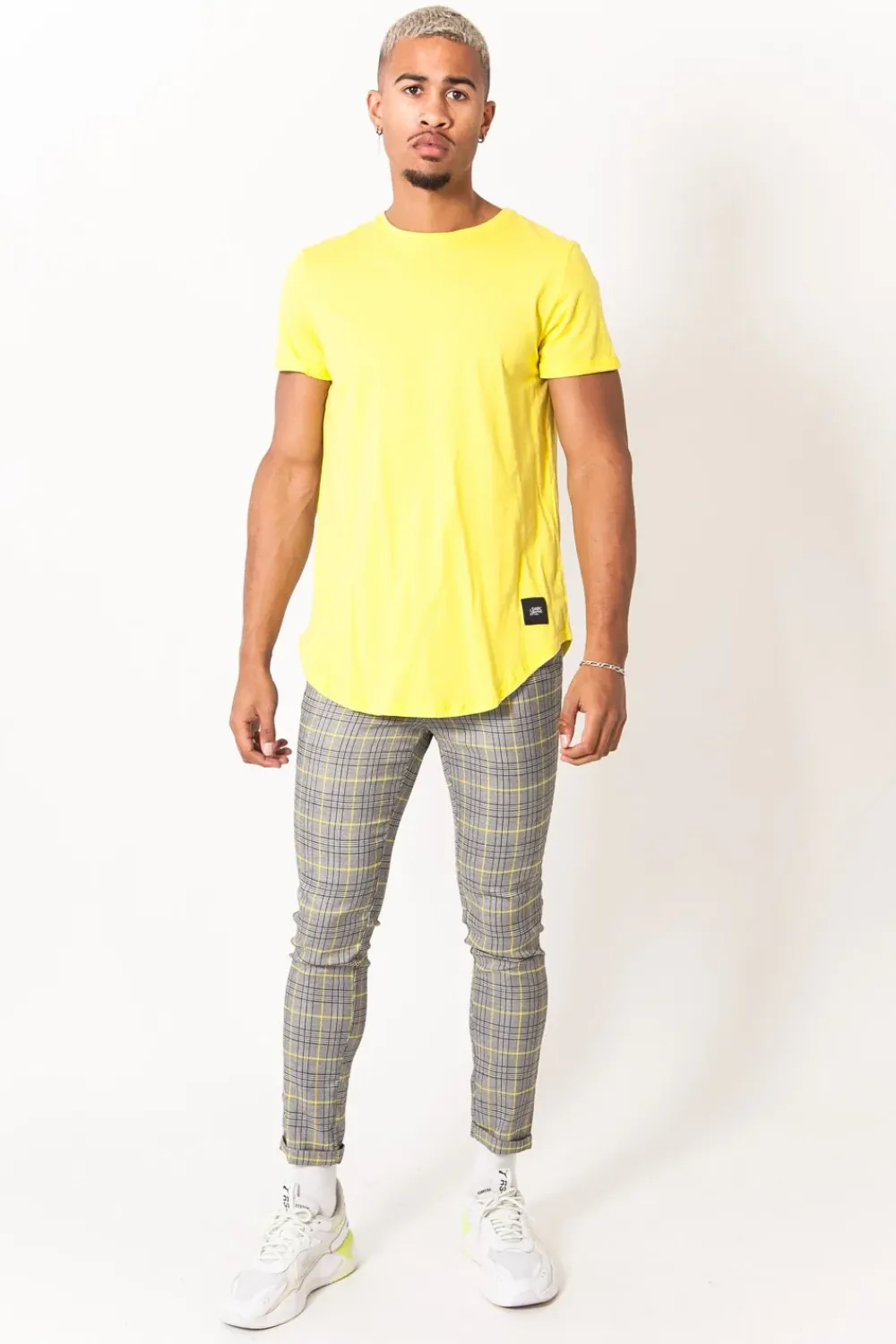 Homme Sixth June Hauts | T-Shirt Bas Arrondi Jaune