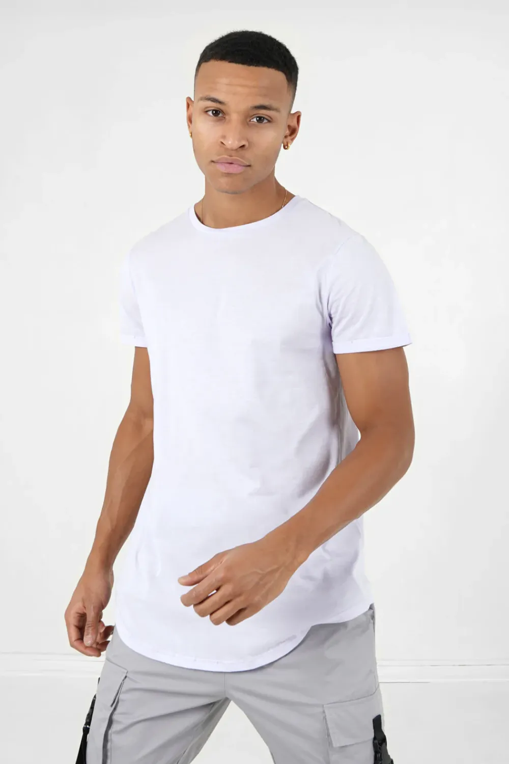 Homme Sixth June Hauts | T-Shirt Bas Arrondi Long Violet Clair