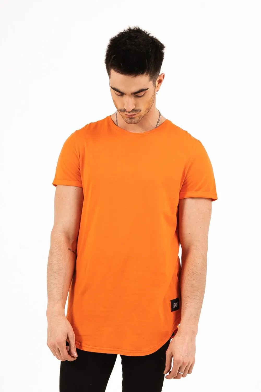 Homme Sixth June Hauts | T-Shirt Bas Arrondi Orange