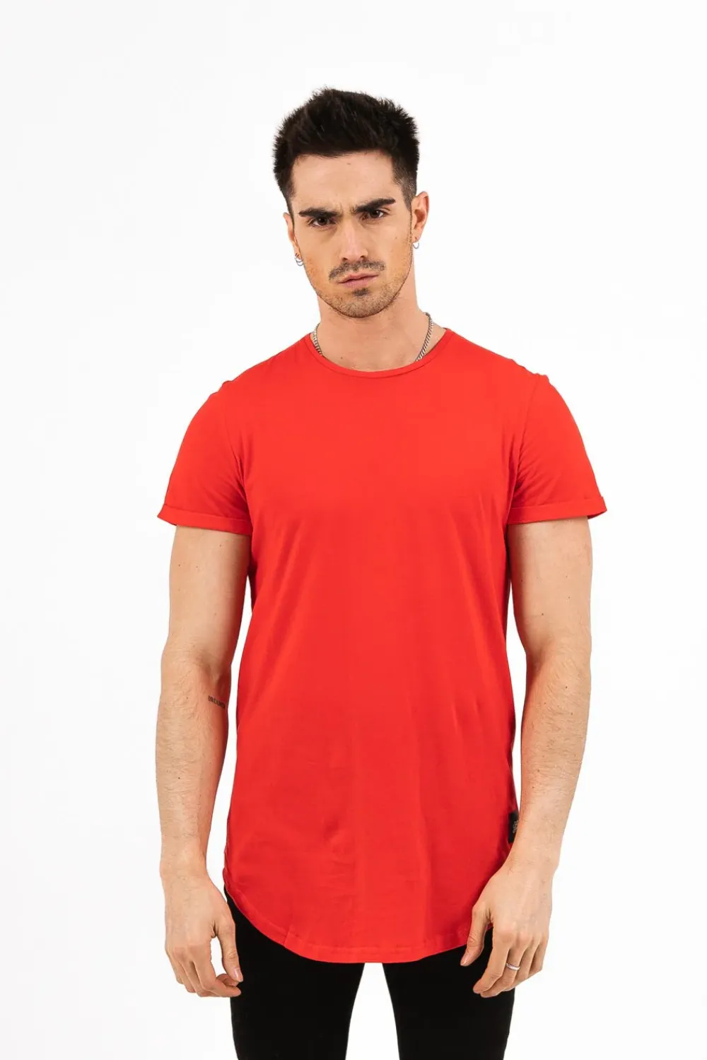 Homme Sixth June Hauts | T-Shirt Bas Arrondi Rouge