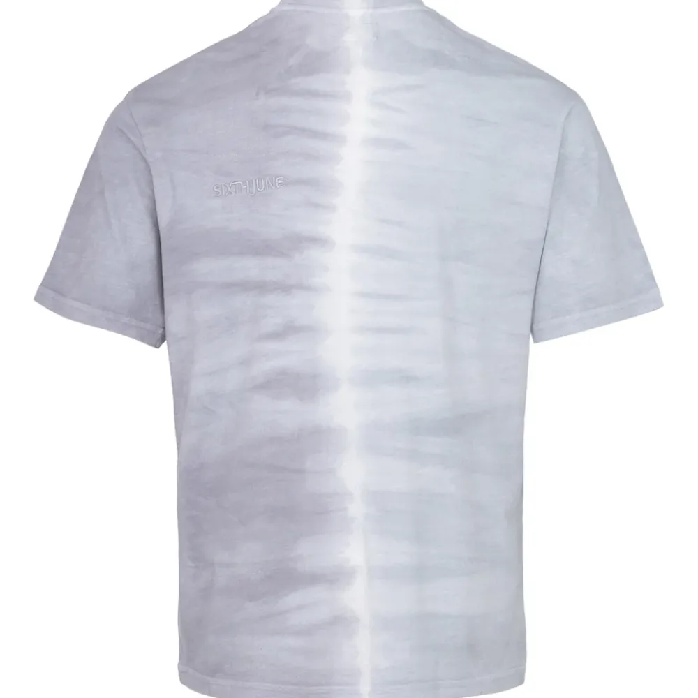 Homme Sixth June Hauts | T-Shirt Bicolore Delave Logo Gris