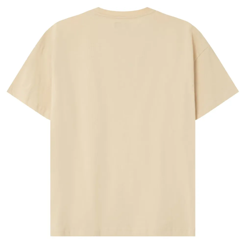 Homme Sixth June Hauts | T-Shirt Coeur Brode Beige Clair