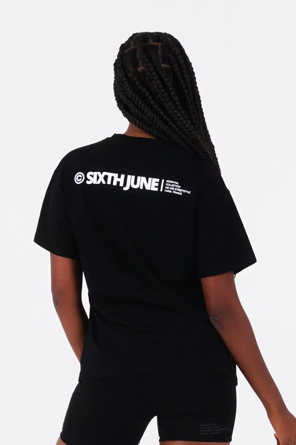 Femme Sixth June Hauts | T-Shirt Double Logo Noir