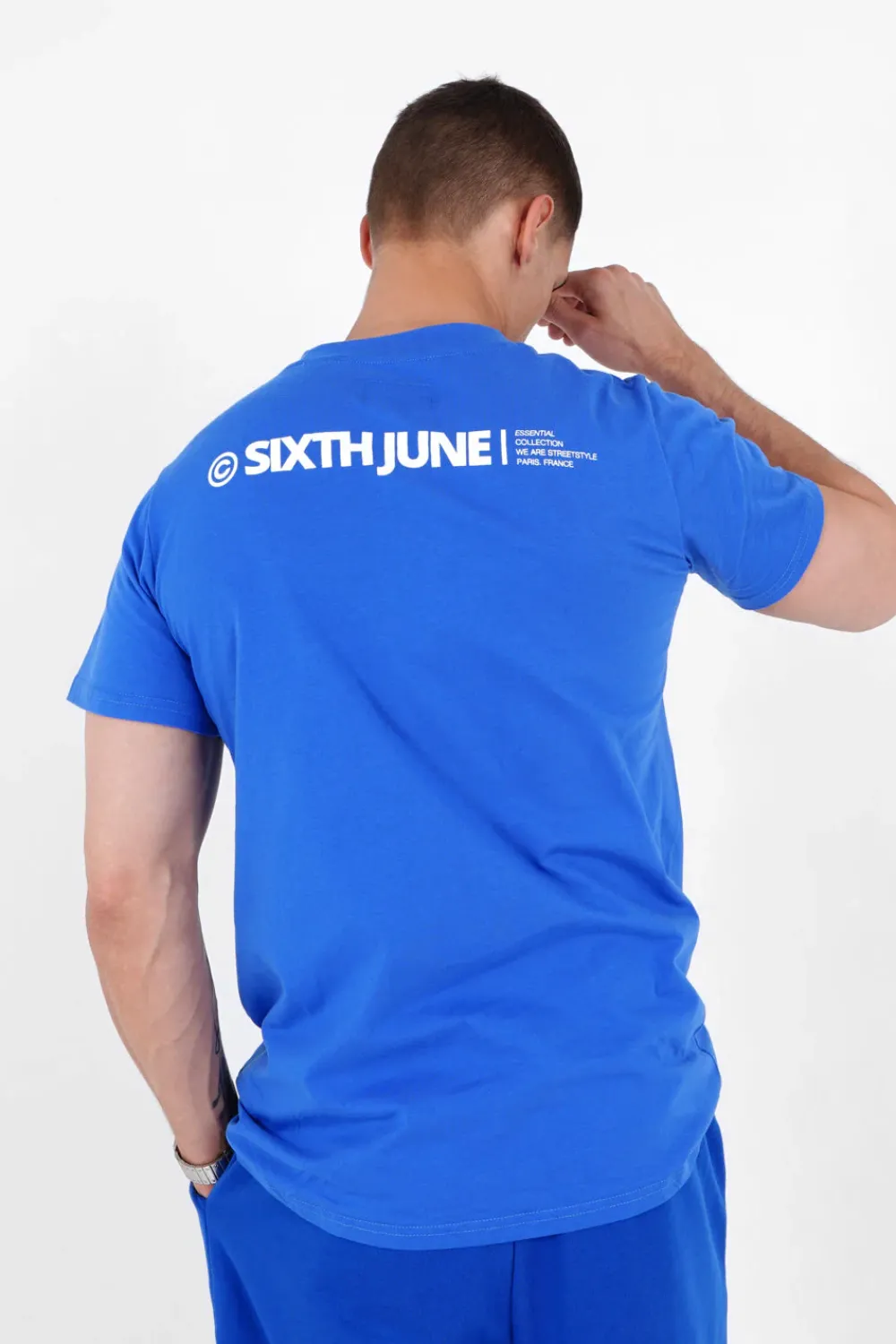 Homme Sixth June Hauts | T-Shirt Essential Logo Bleu Fonce